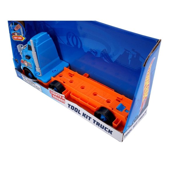 Hot Wheels Lights & Sounds Missing Tool Kit Truck Orange 3+ New Read - Picture 5 of 5